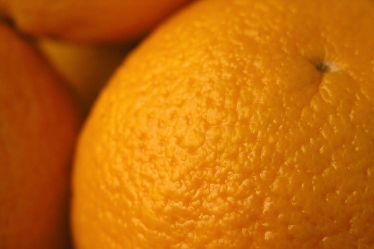 Makro fotografie pomerančů