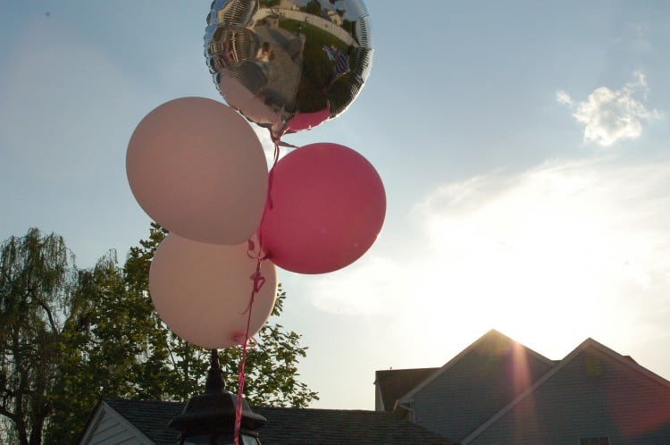 Fotografie balónků z narozeninové oslavy