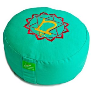 Zelený meditační polštář