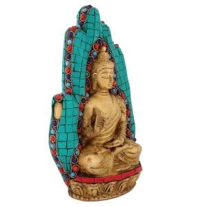 Soška na meditaci - ruka s Buddhou